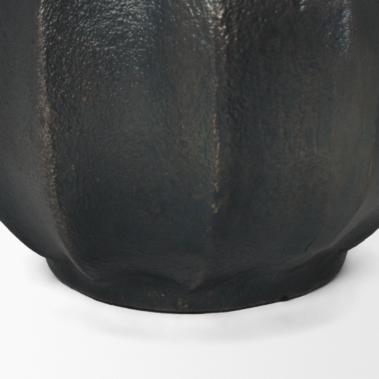 Anya Matte Black Scalloped Petal Cast Metal Jug from Mercana - Luna Furniture