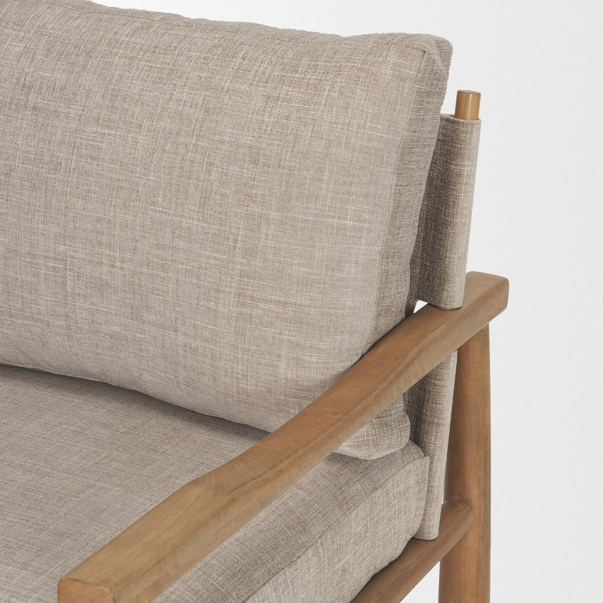 Witton Gray Fabric Beech Wood Slingback Backrest Accent Lounge Chair from Mercana - Luna Furniture
