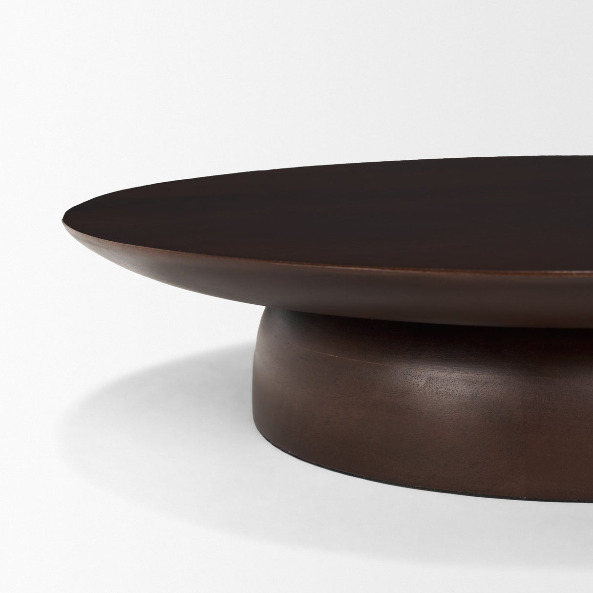 Sadira Large Mid-Dark Brown Solid Wood Round Riser from Mercana - Luna Furniture