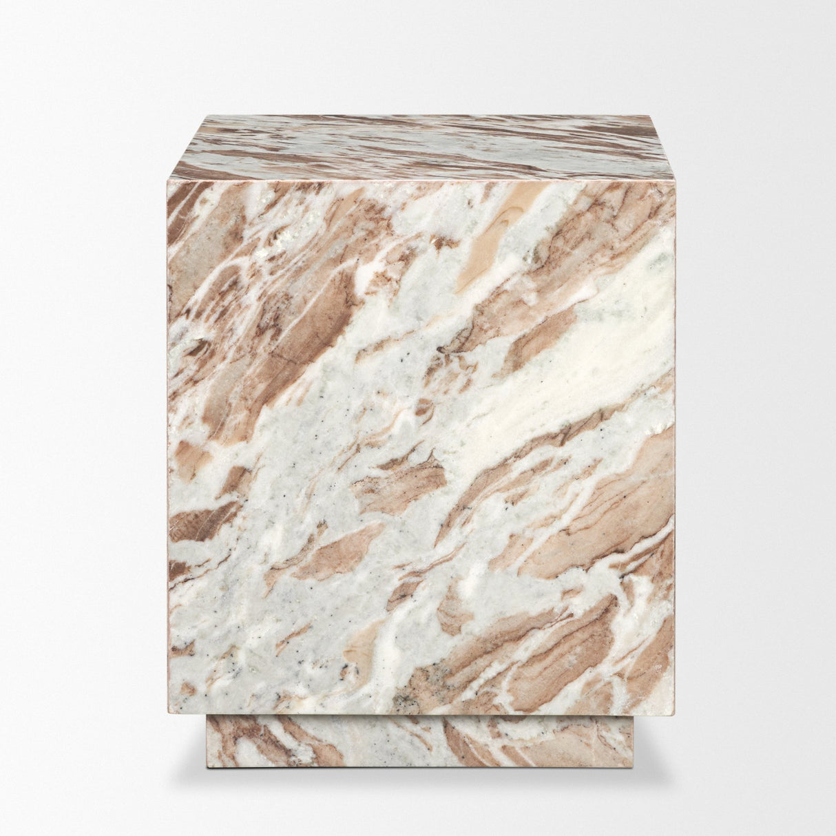 Matteo Solid Pink Marble Square Side Table from Mercana - Luna Furniture