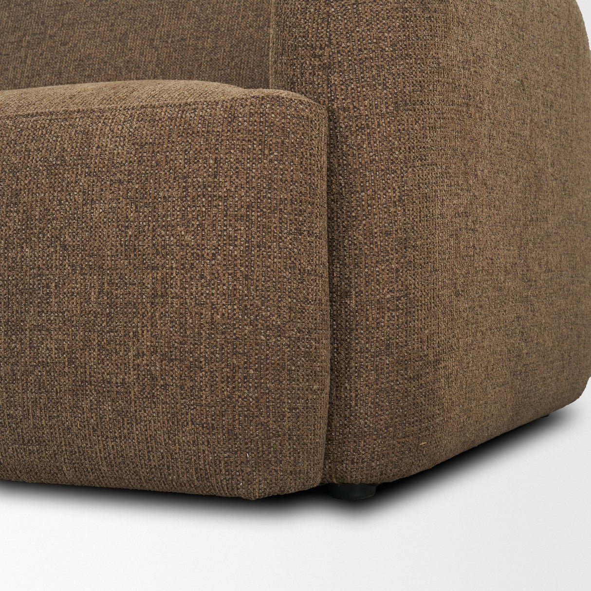 Saga Textured Brown Plush Fabric 3 Seater Sofa from Mercana - Luna Furniture