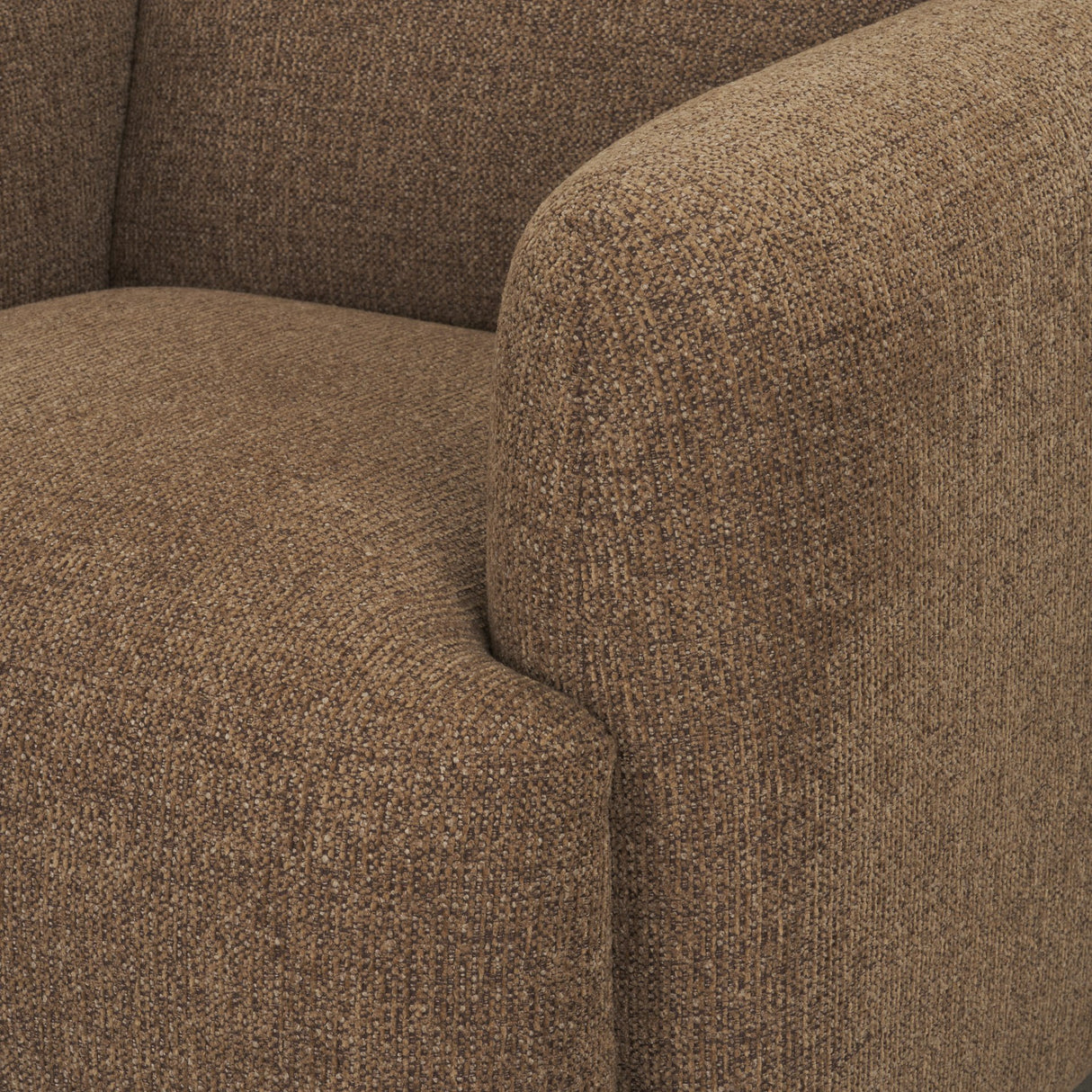 Saga Textured Brown Plush Fabric Upholstered Chair from Mercana - Luna Furniture