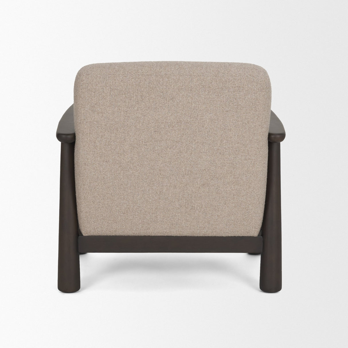 Willmar Textured Mushroom Gray Fabric Espresso Brown Wood Accent Lounge Chair from Mercana - Luna Furniture