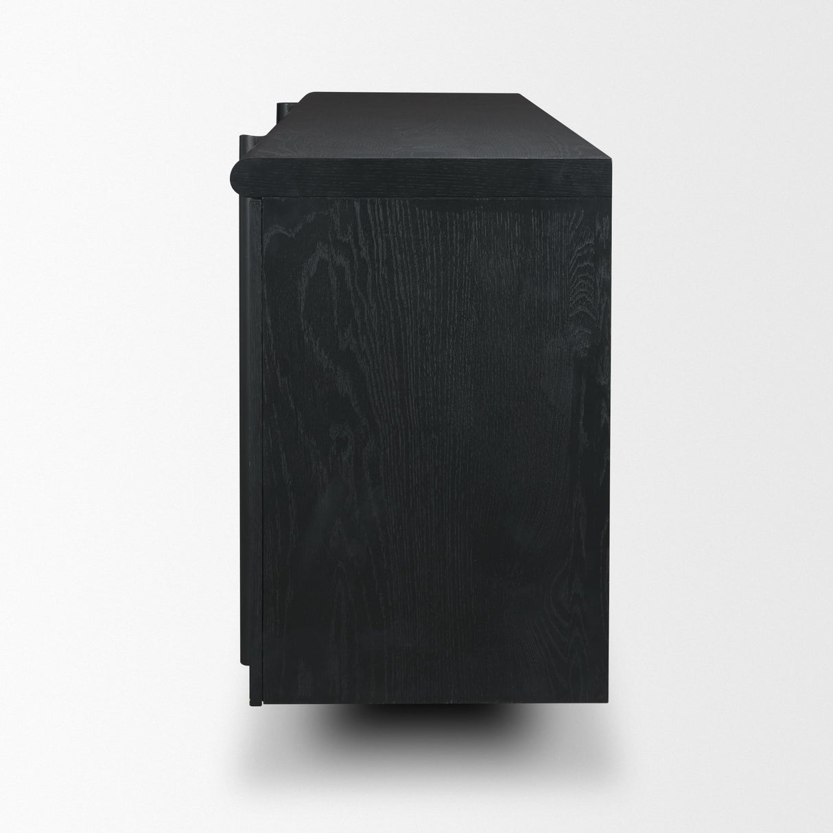 Rowan Black Oak Wood Closed 4 Door Sideboard from Mercana - Luna Furniture