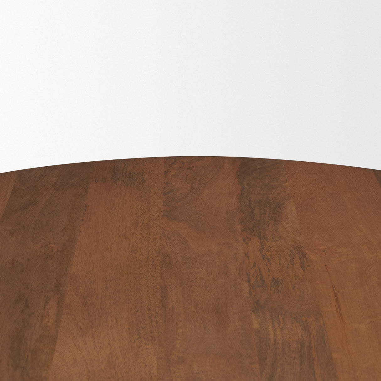 Arno Warm Mid-Brown Wood Sculptural Round Coffee Table from Mercana - Luna Furniture