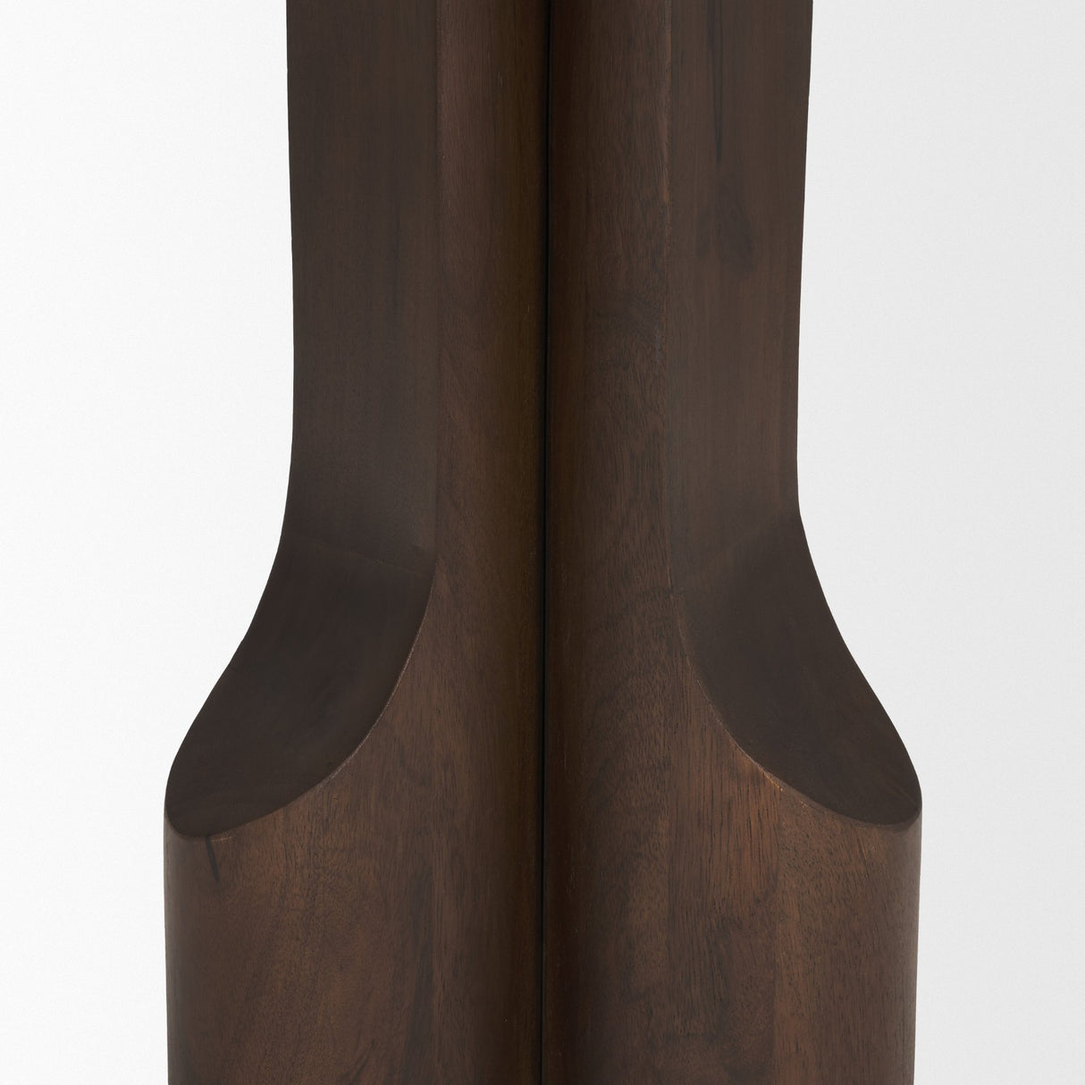 Cayson Dark Brown Sculptural Round Accent Table from Mercana - Luna Furniture