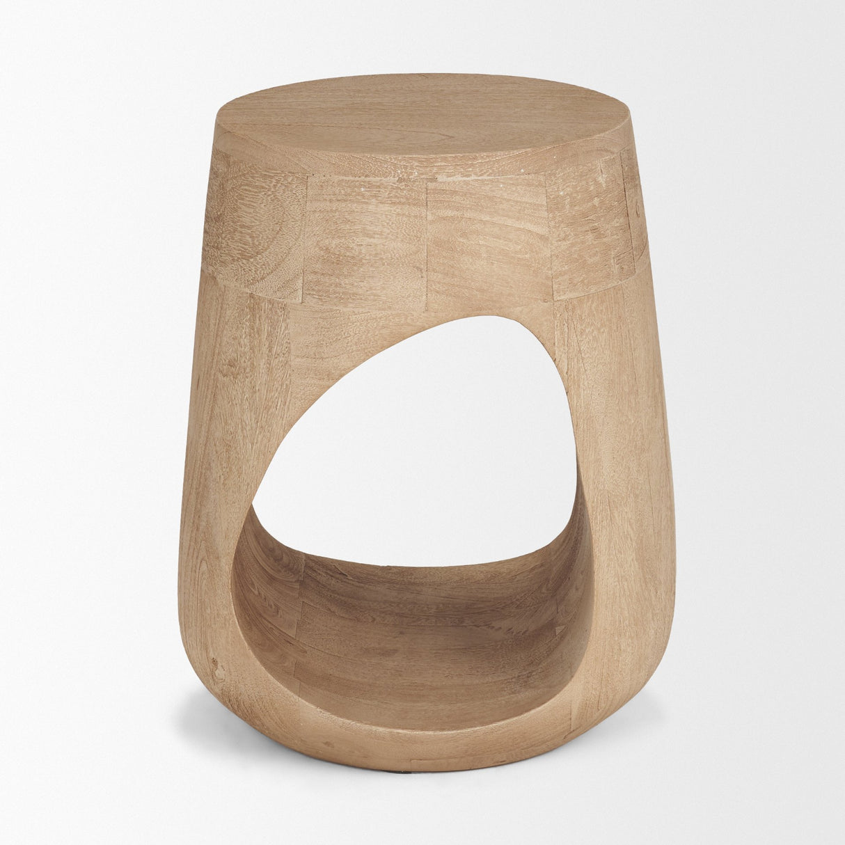 Cove Light Brown Sculptural Open Side Table from Mercana - Luna Furniture
