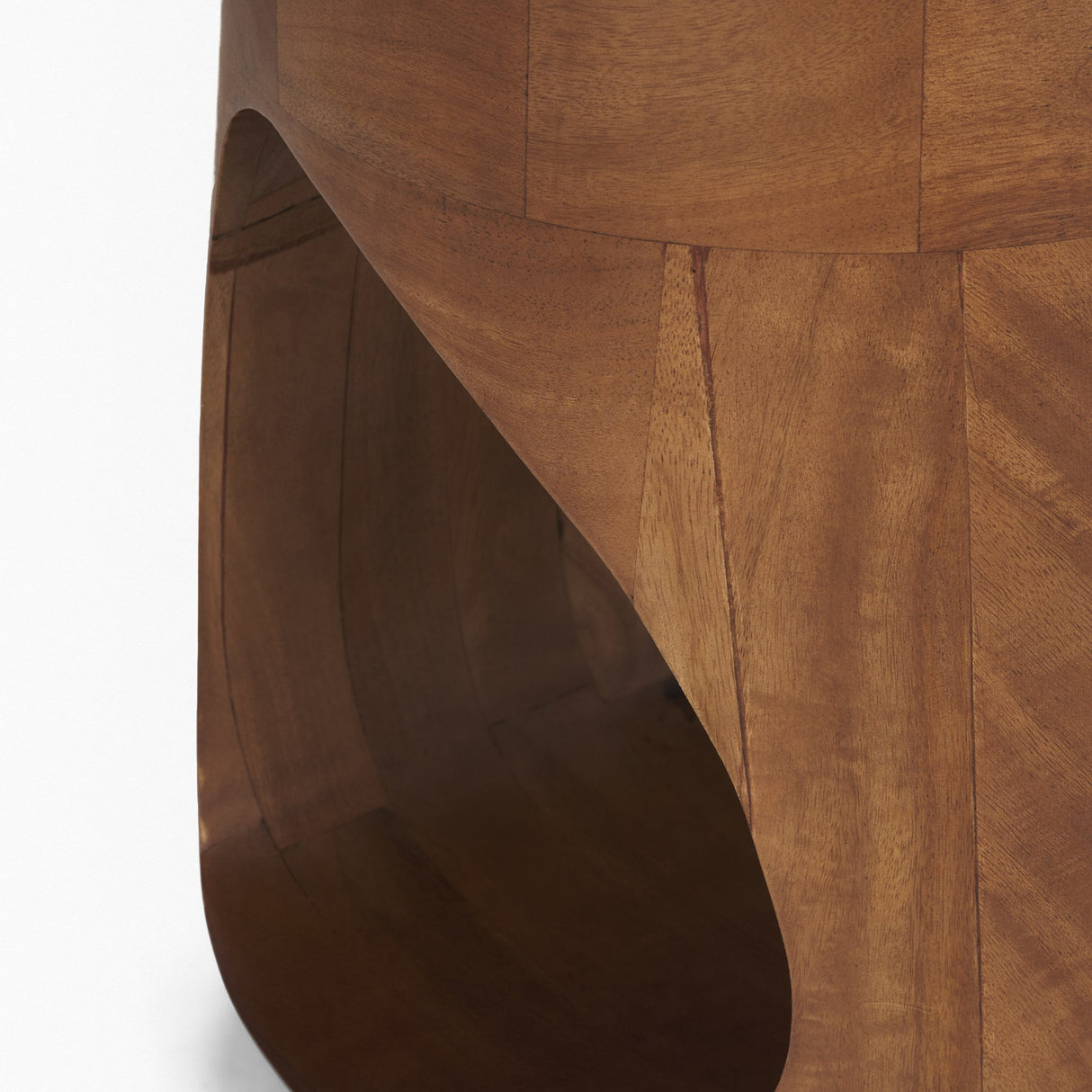 Cove Mid-Brown Sculptural Open Side Table from Mercana - Luna Furniture