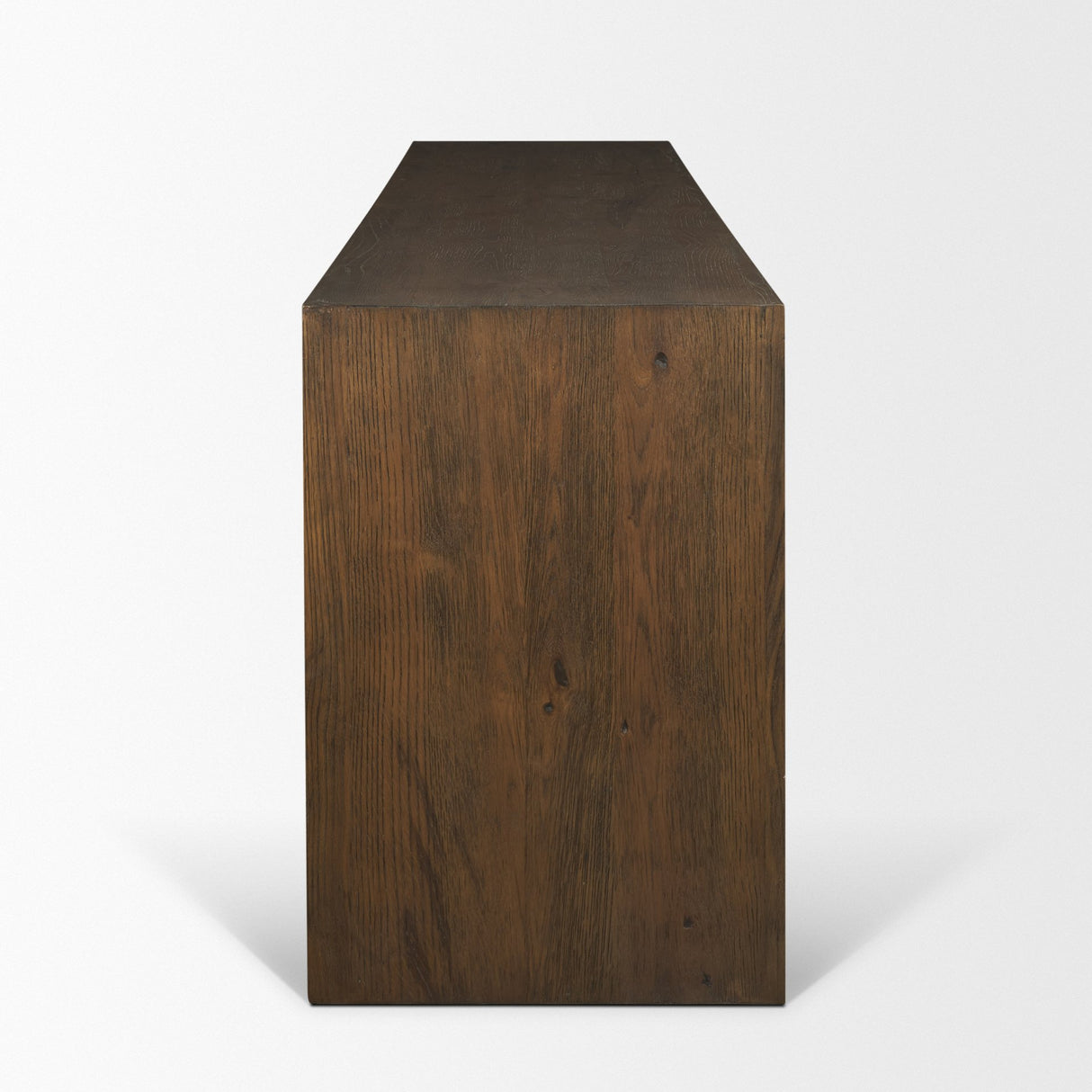 Belford 94" Dark Brown Oak Wood Media Console from Mercana - Luna Furniture