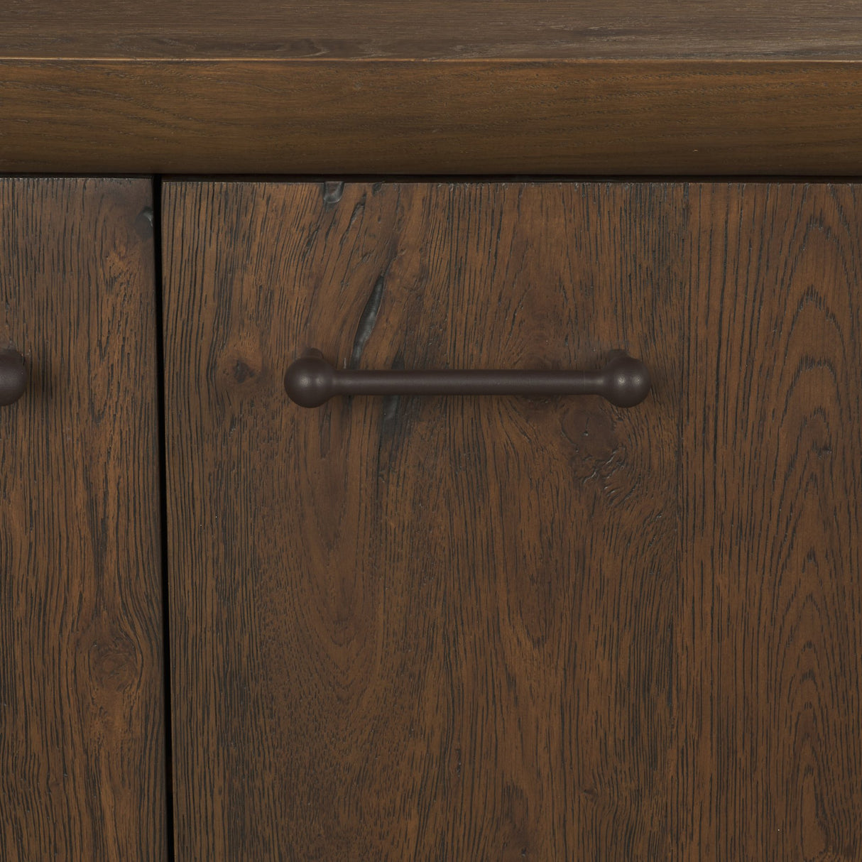 Belford 94" Dark Brown Oak Wood Media Console from Mercana - Luna Furniture