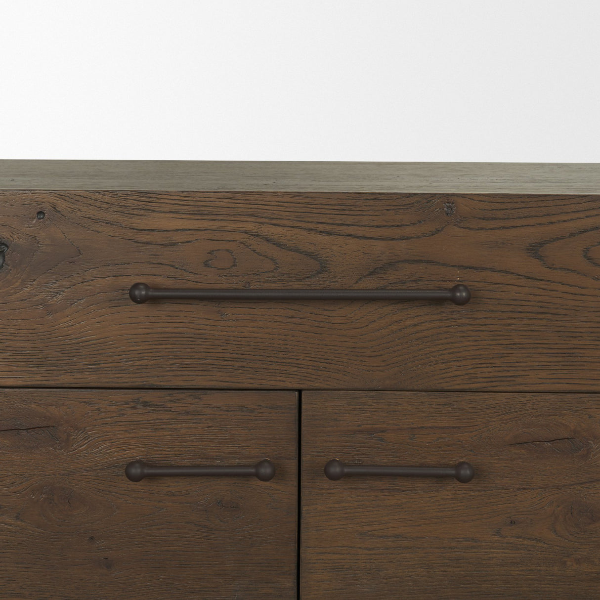 Belford 2-Door Open Dark Brown Oak Wood Shelving Unit from Mercana - Luna Furniture