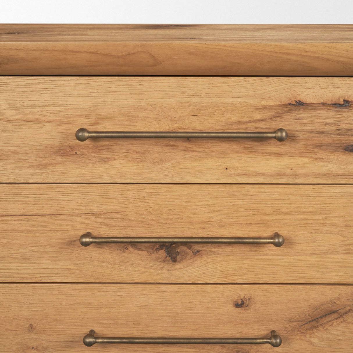 Belford 3-Drawer Light Brown Oak Wood Closed Nightstand from Mercana - Luna Furniture