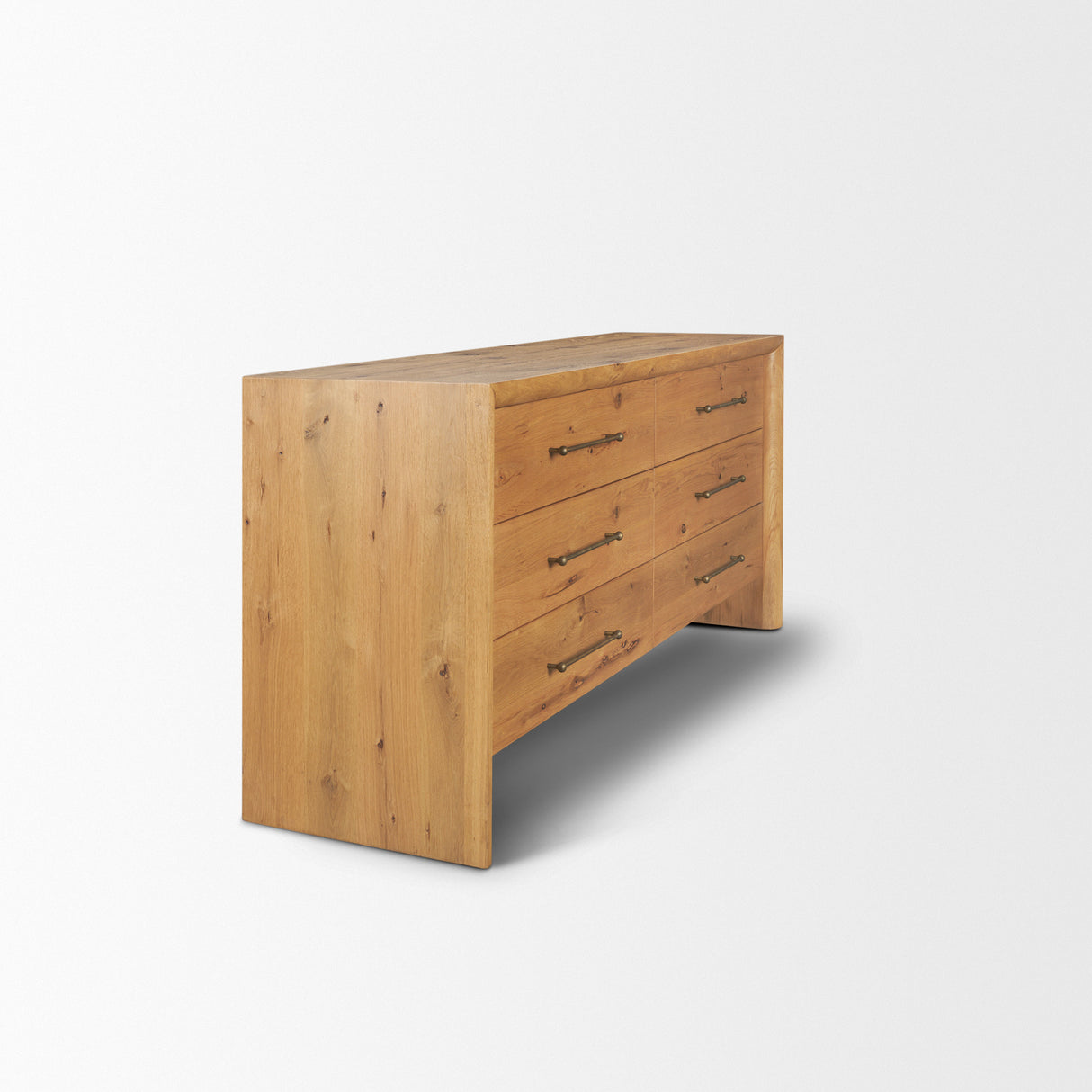 Belford 6-Drawer Light Brown Oak Wood Dresser from Mercana - Luna Furniture