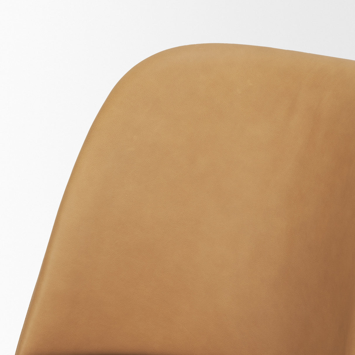 Abbie Slope Curved Back Tan Leather Dining Side Chair, Set of 2 from Mercana - Luna Furniture