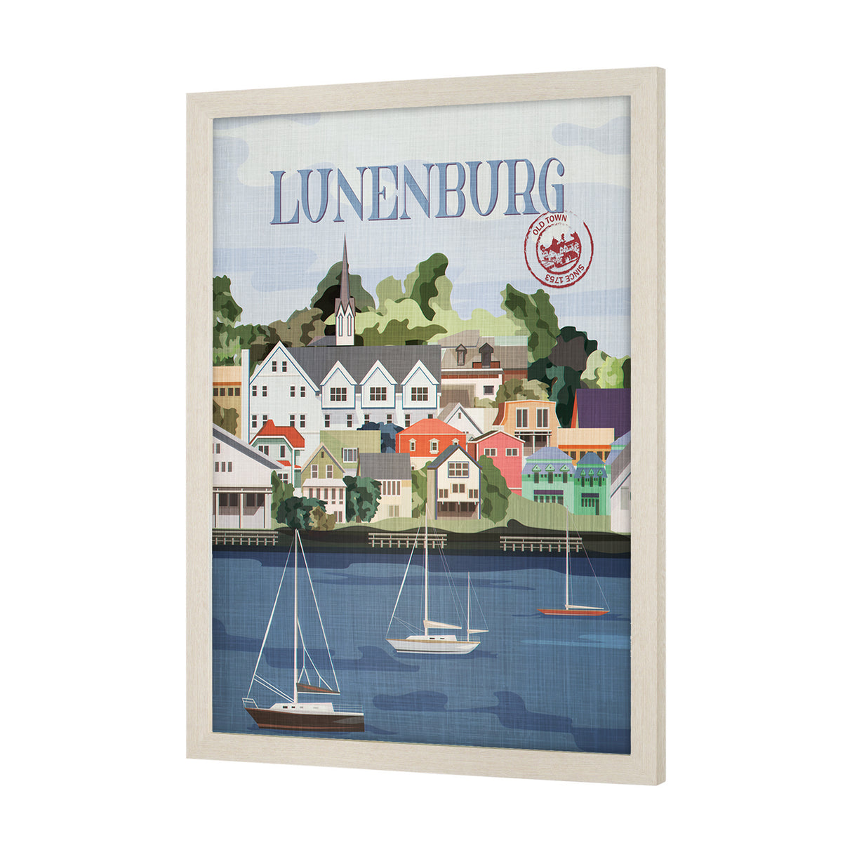 Lunenburg Go Canada (L) by Mercana Studio a Hand Embellished Decograph Framed Art Print from Mercana - Luna Furniture