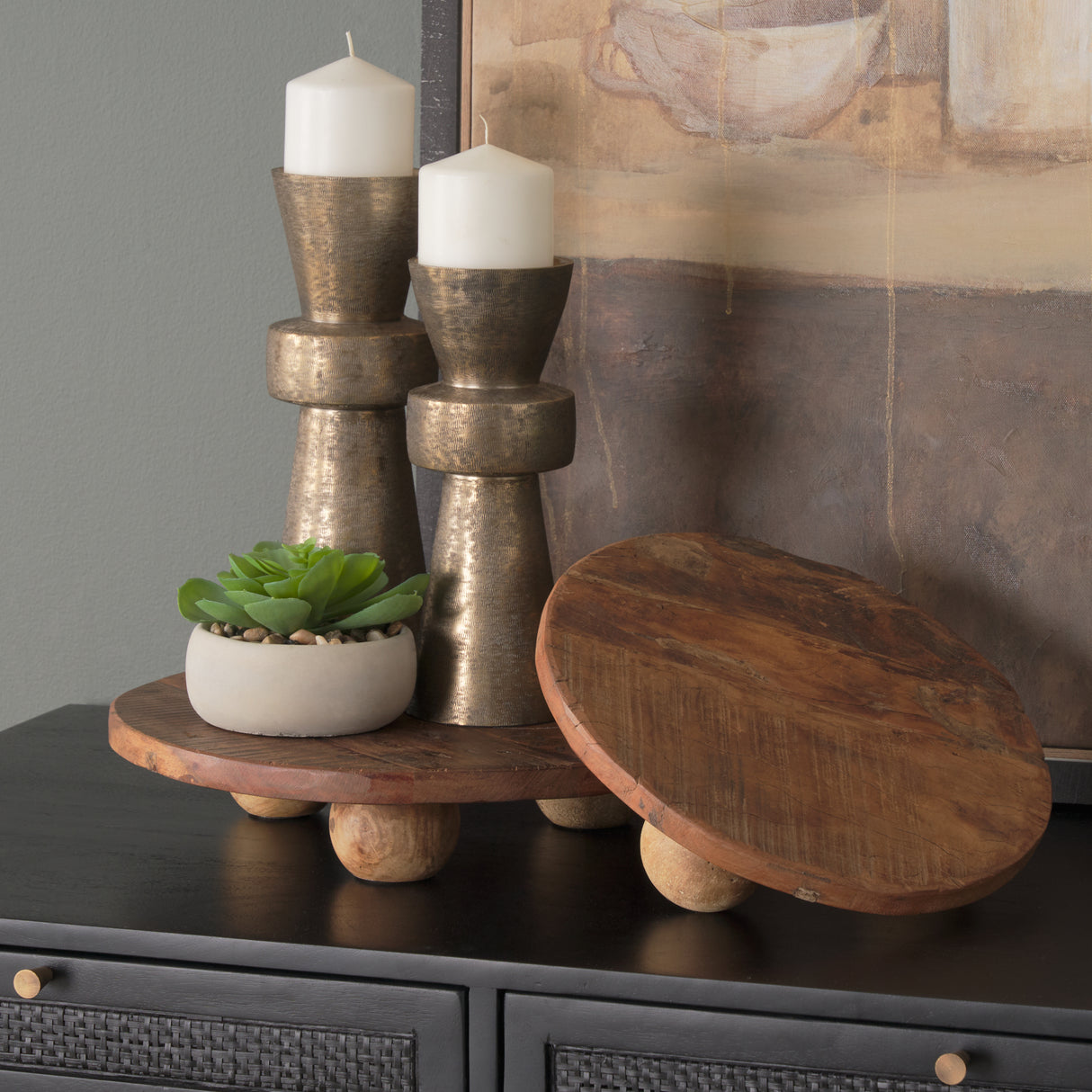 Kerra Large Solid Reclaimed Wood Tray from Mercana - Luna Furniture