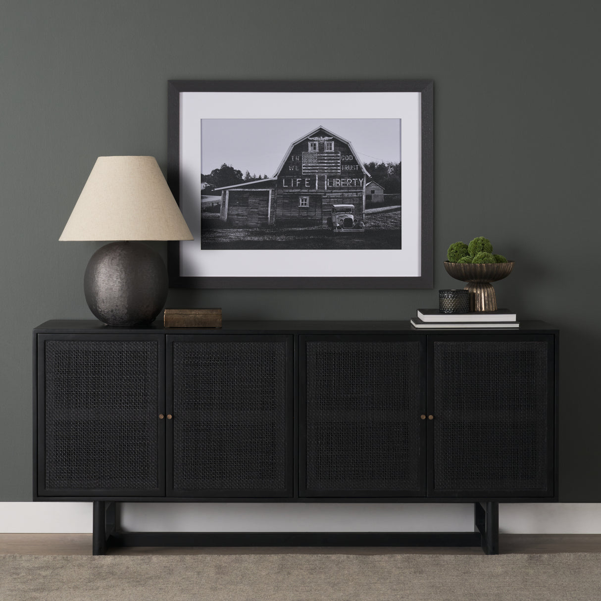In God We Trust by David Reams a Hand Embellished Framed Photo Art Print Matted under Glass from Mercana - Luna Furniture