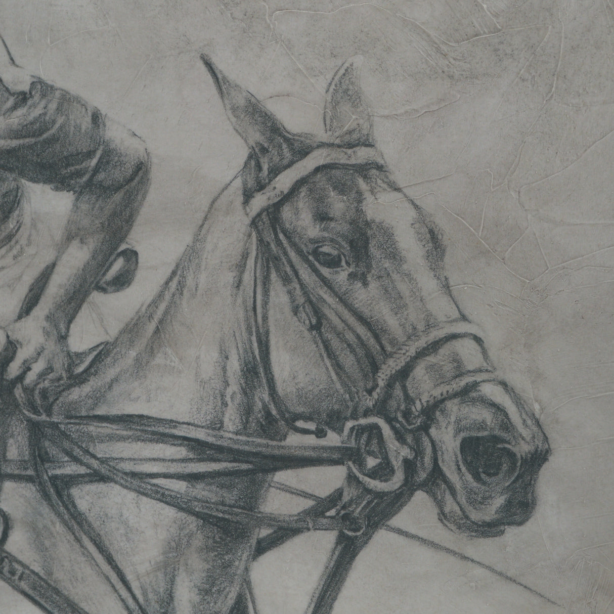 Polo Player I by Mercana Studio a Hand Embellished Textured Framed Art Print Matted under Glass from Mercana - Luna Furniture