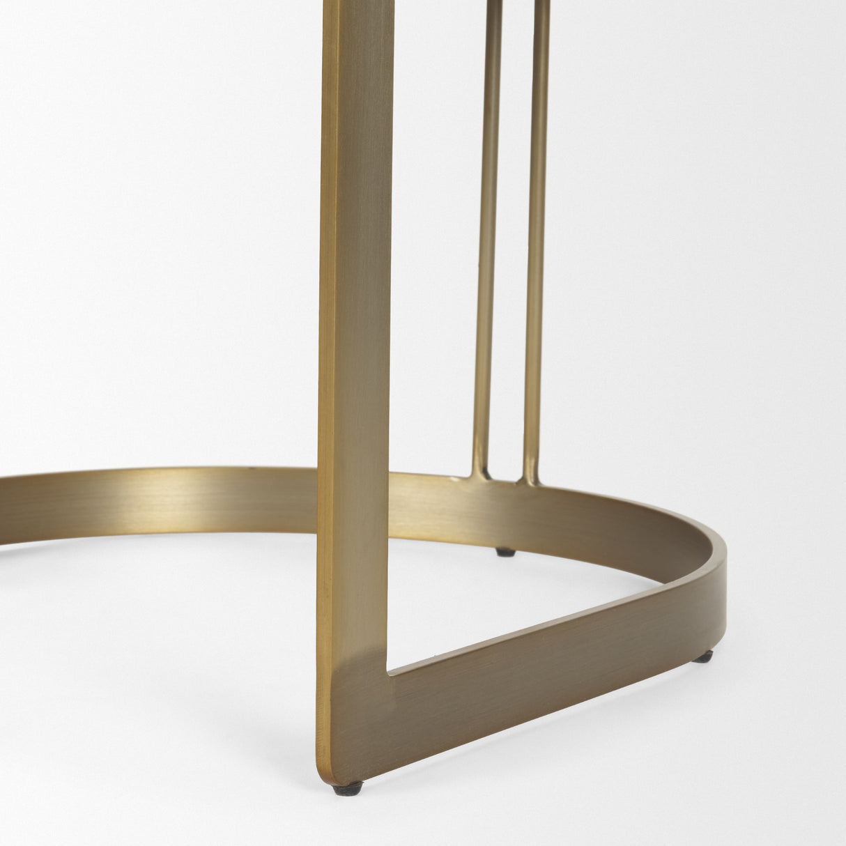 Hollyfield II Black Leather Seat Gold Iron Frame Dining Chair from Mercana - Luna Furniture