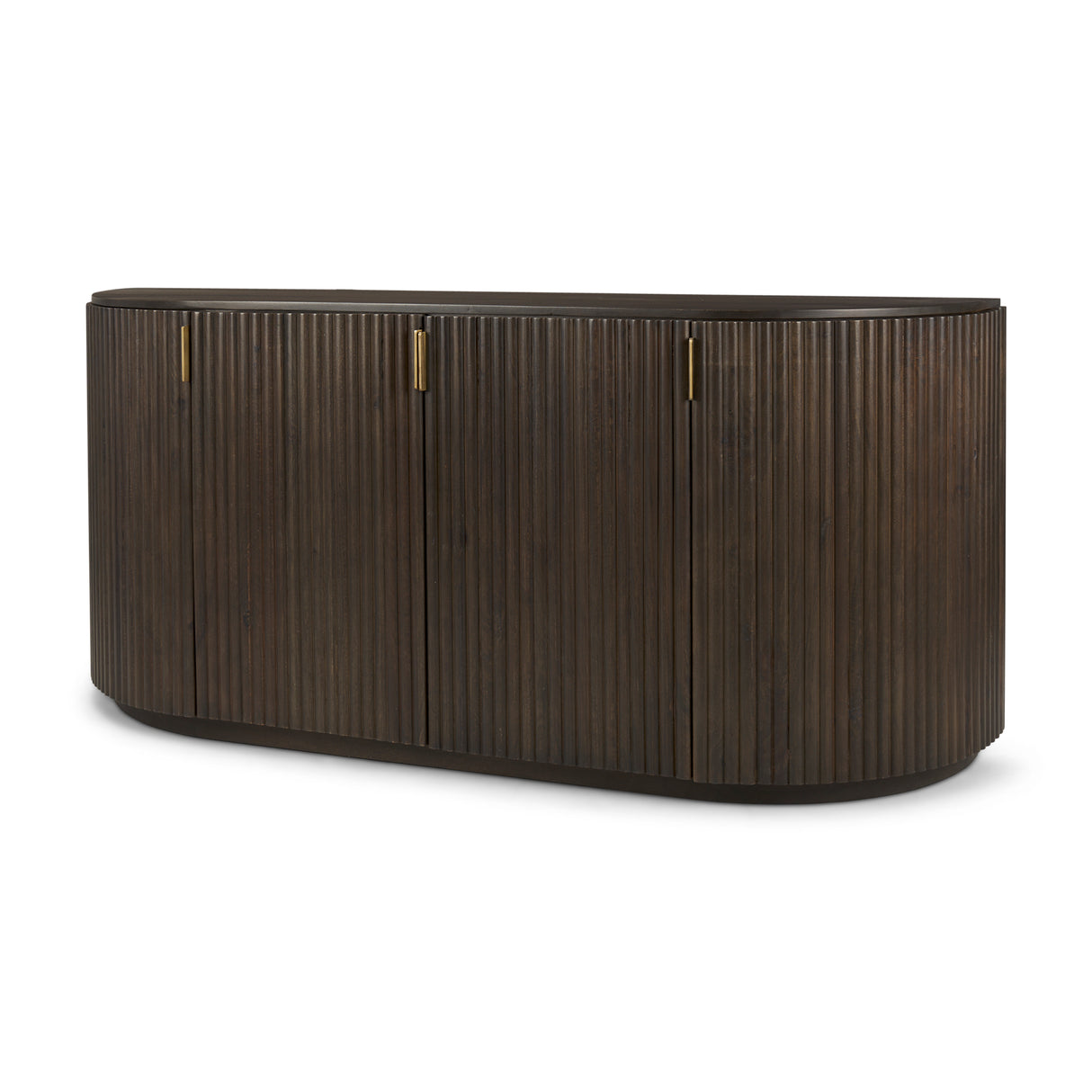 Terra Fluted Dining Table - 4 Niles Chairs - Terra Sideboard from Mercana - Luna Furniture