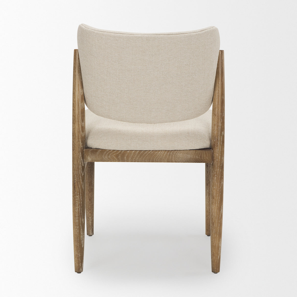 Cline Cream Fabric Upholstered and Light Brown Wood Dining Chair, Set of 2 from Mercana - Luna Furniture