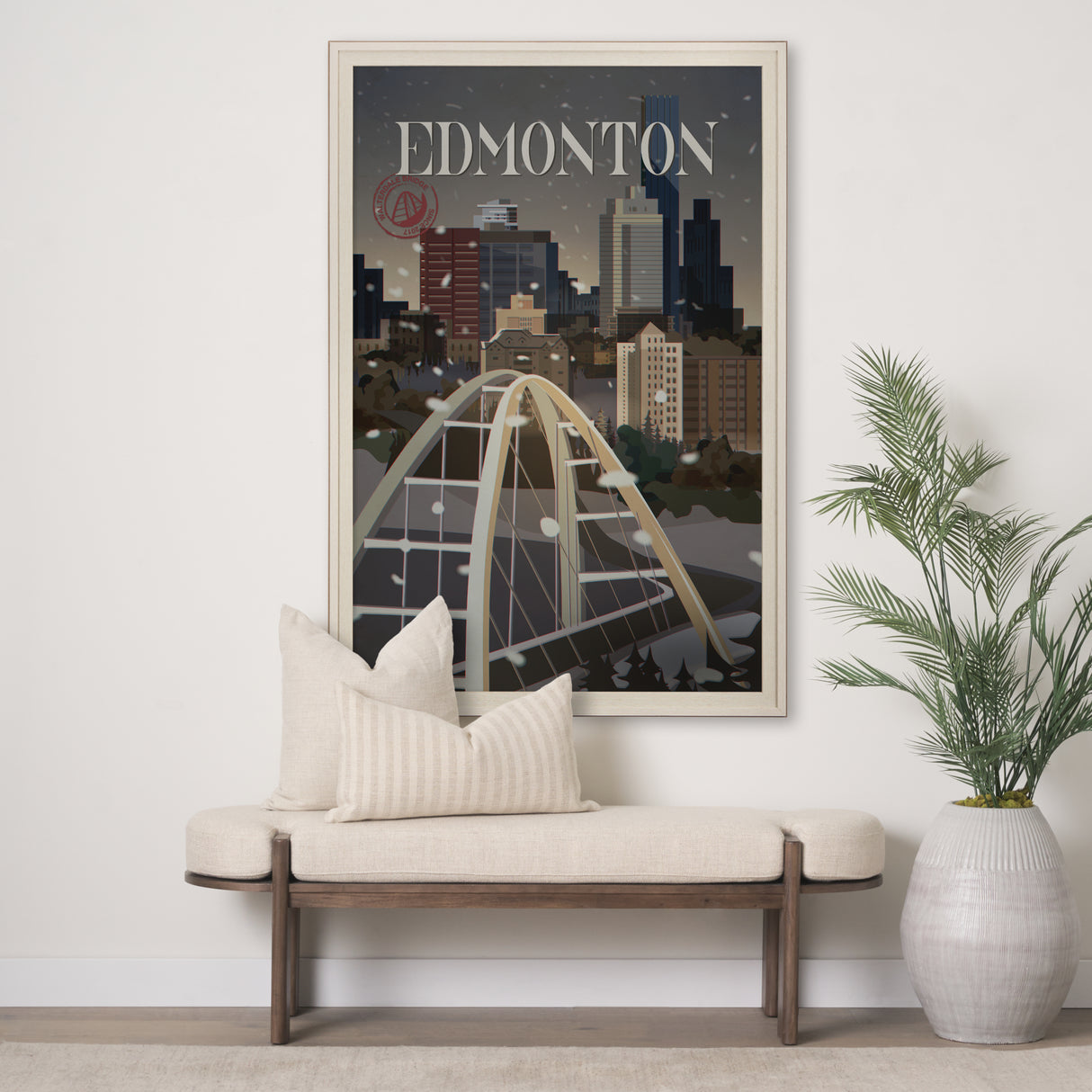 Edmonton Go Canada (XL) by Mercana Studio a Hand Embellished Decograph Framed Art Print under Glass from Mercana - Luna Furniture