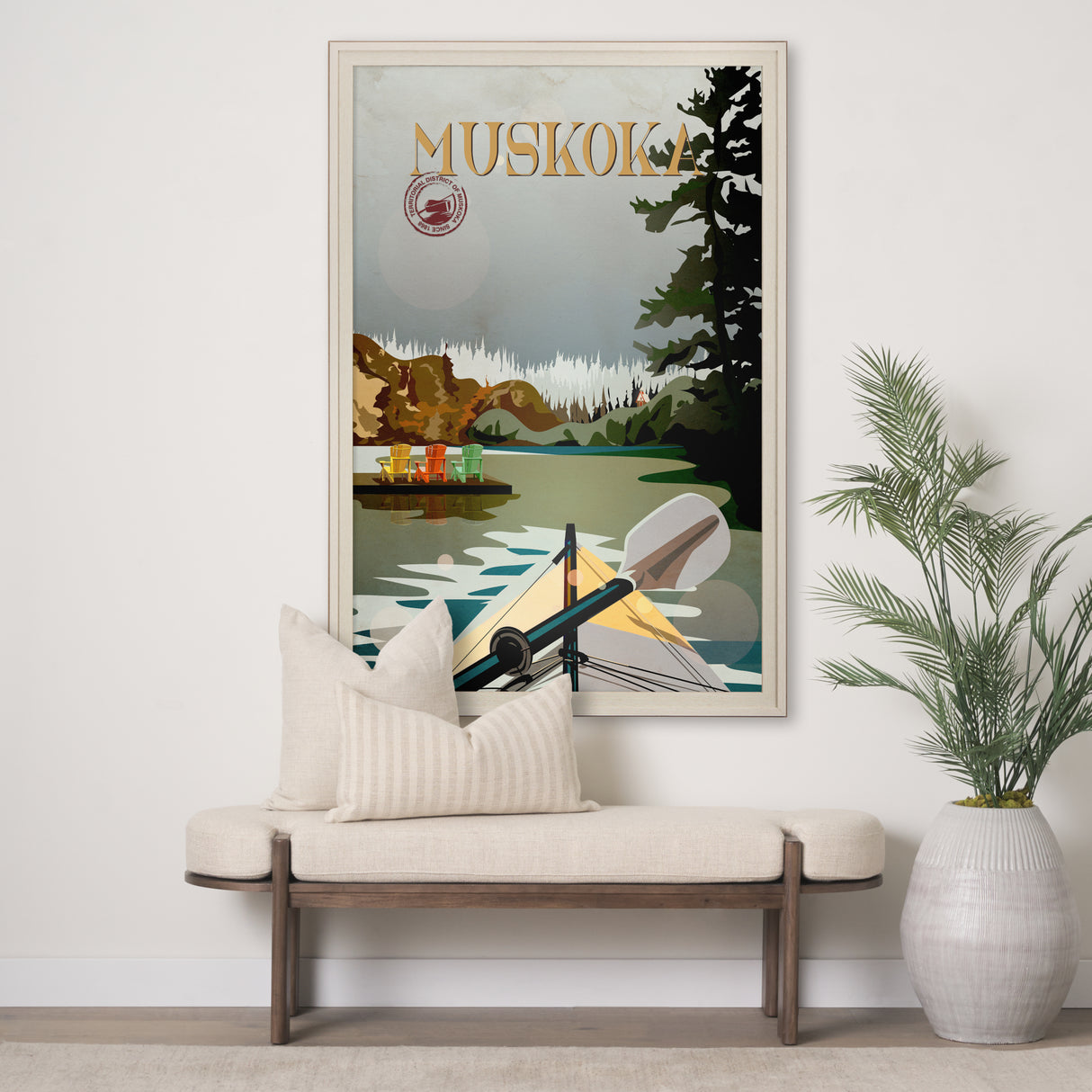 Muskoka Go Canada (XL) by Mercana Studio a Hand Embellished Decograph Framed Art Print under Glass from Mercana - Luna Furniture