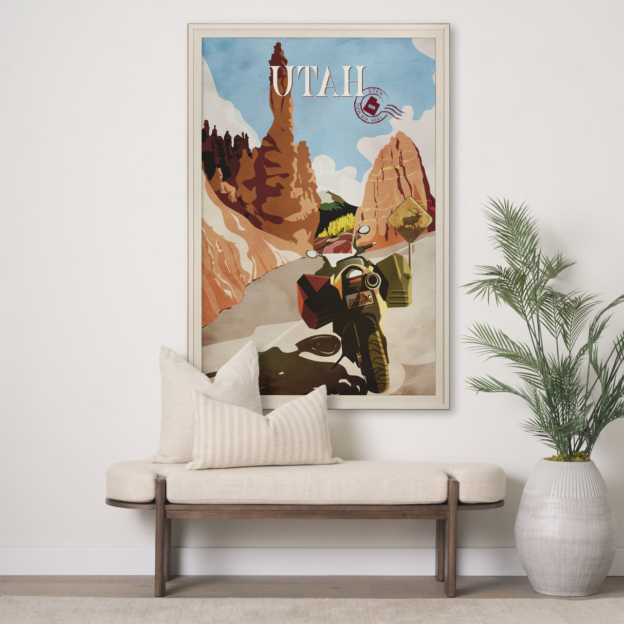 Utah Go USA (XL) by Mercana Studio a Hand Embellished Decograph Framed Art Print under Glass from Mercana - Luna Furniture