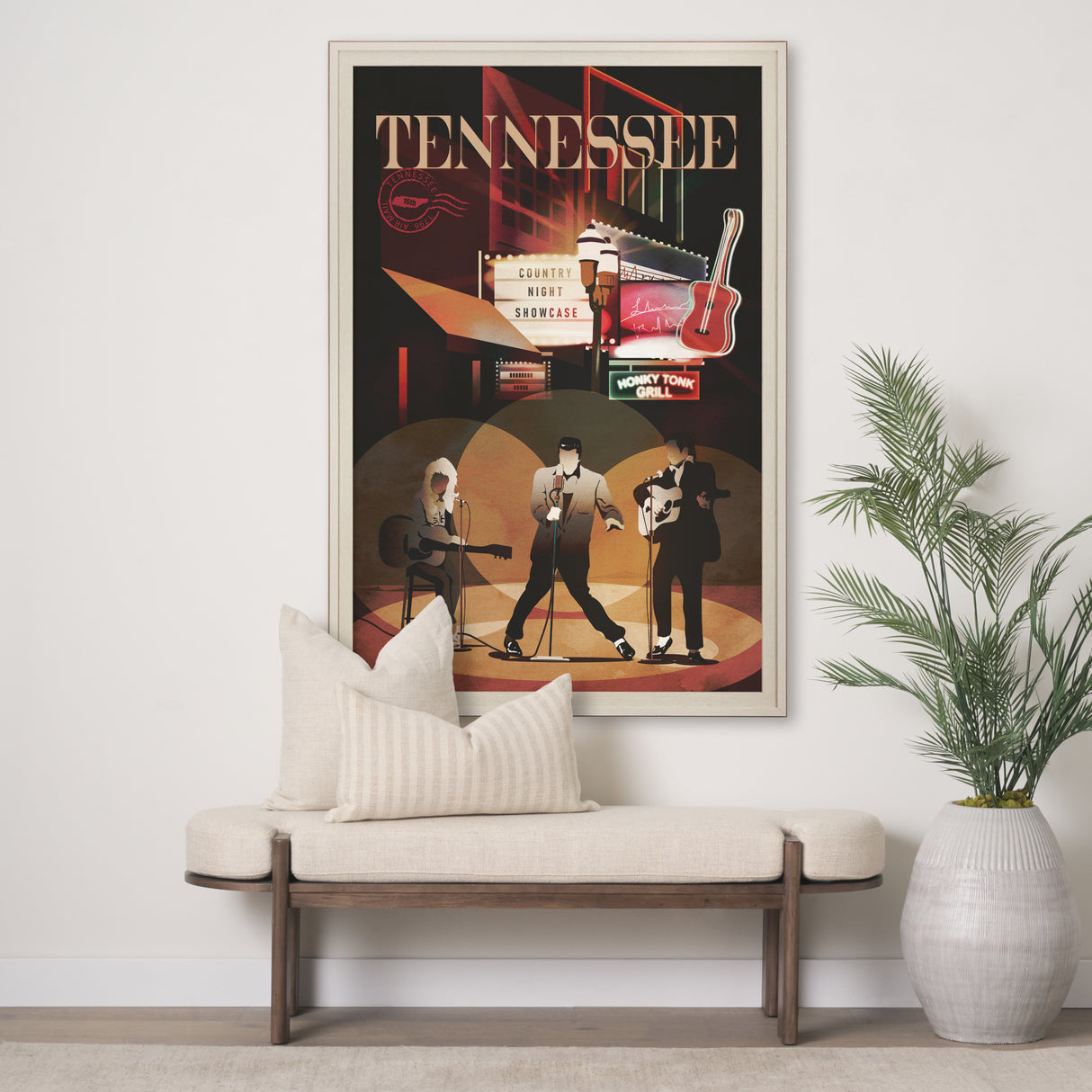 Tennessee Go USA (XL) by Mercana Studio a Hand Embellished Decograph Framed Art Print under Glass from Mercana - Luna Furniture