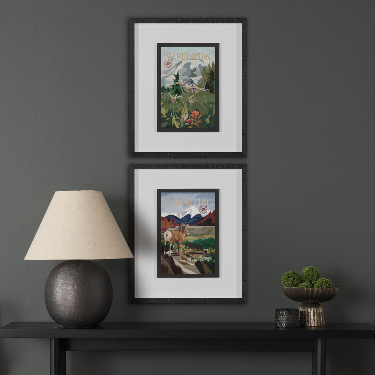 Washington Go USA (M) by Mercana Studio a Framed Art Print Matted under Glass from Mercana - Luna Furniture