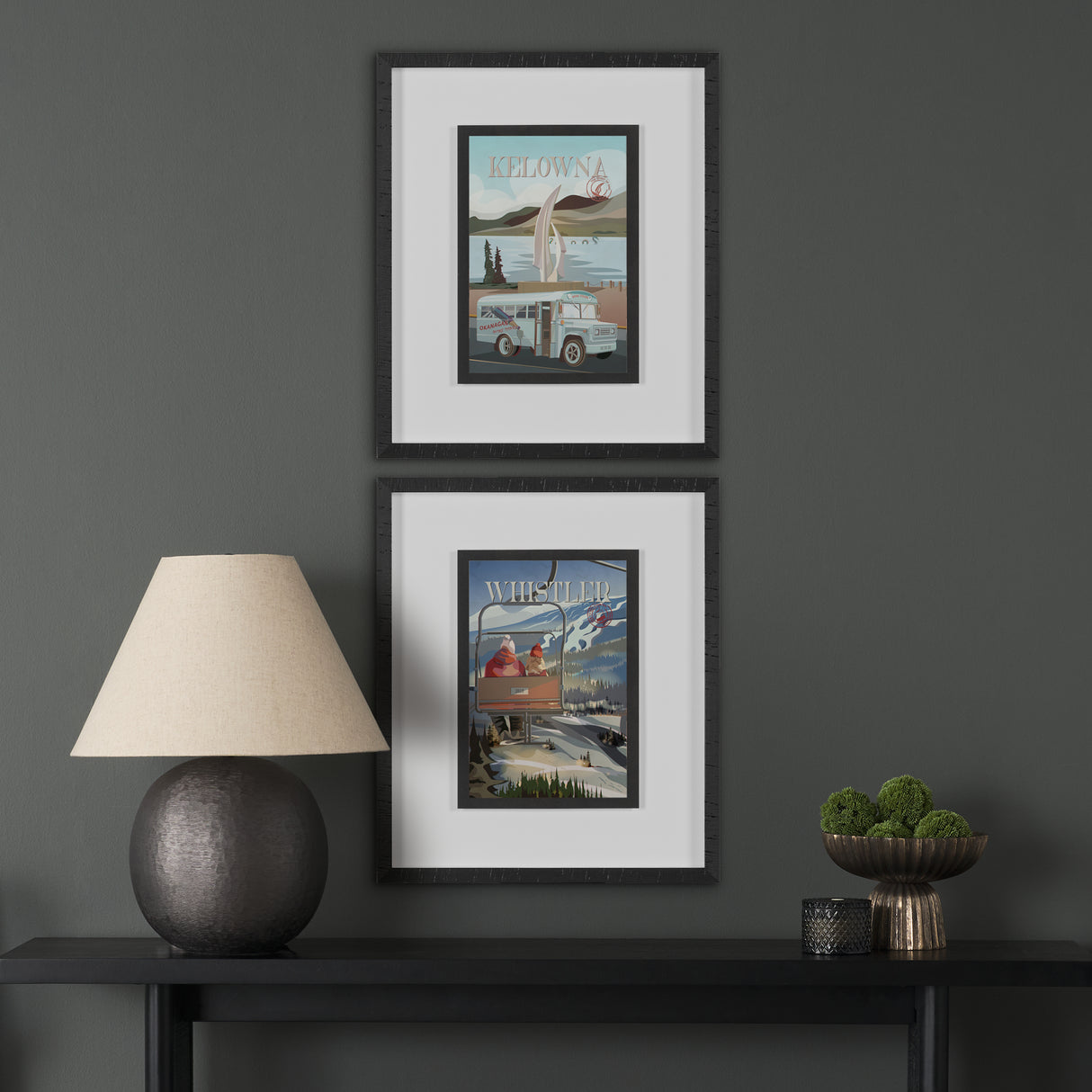 Kelowna Go Canada (SM) by Mercana Studio a Hand Embellished Decograph Framed Art Print from Mercana - Luna Furniture