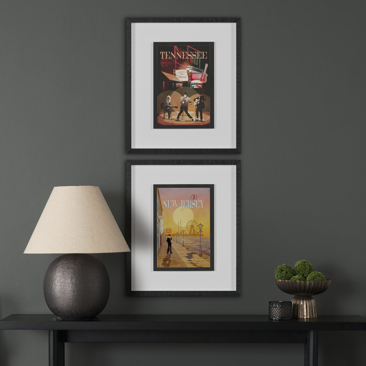 Tennessee Go USA (M) by Mercana Studio a Framed Art Print Matted under Glass from Mercana - Luna Furniture