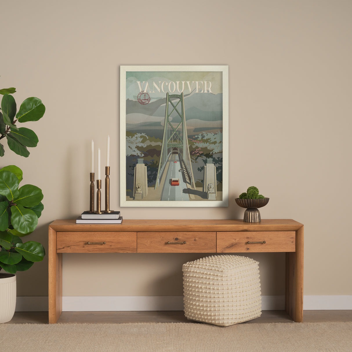 Vancouver Go Canada (L) by Mercana Studio a Hand Embellished Decograph Framed Art Print from Mercana - Luna Furniture