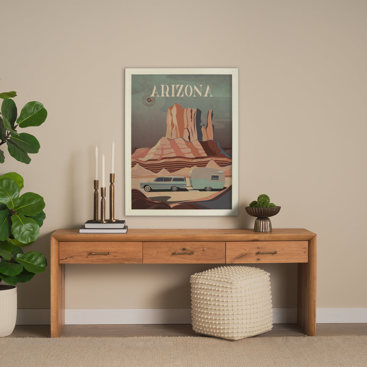 Arizona Go USA (L) by Mercana Studio a Hand Embellished Decograph Framed Art Print from Mercana - Luna Furniture