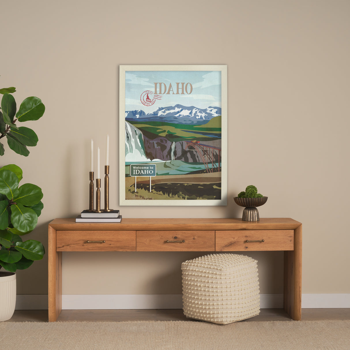 Idaho Go USA (L) by Mercana Studio a Hand Embellished Decograph Framed Art Print from Mercana - Luna Furniture