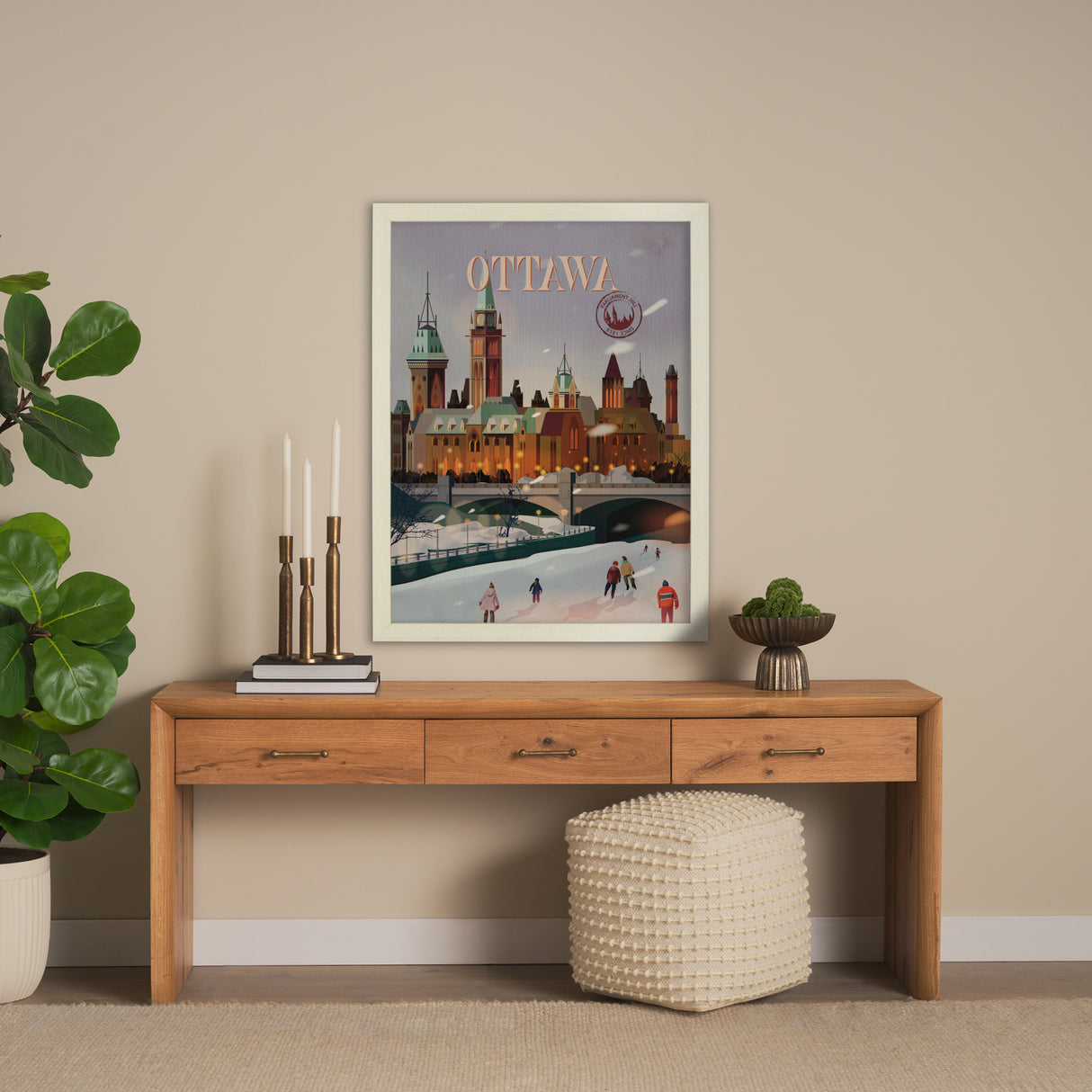 Ottawa Go Canada (L) by Mercana Studio a Hand Embellished Decograph Framed Art Print from Mercana - Luna Furniture