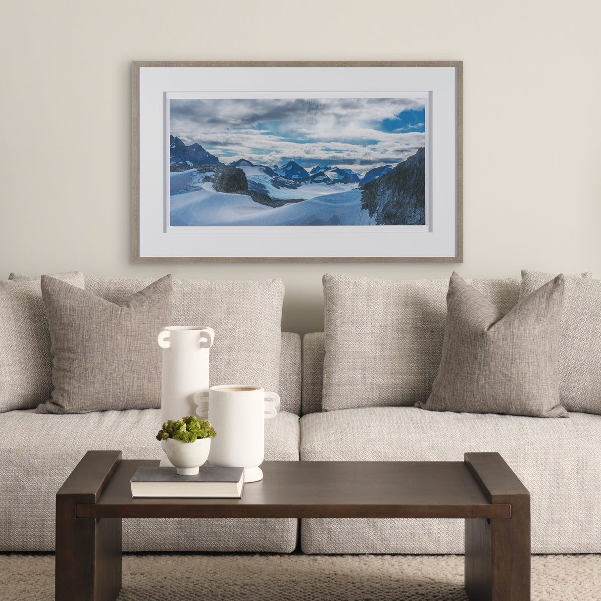 Skagway, Alaska Mountains by Richard Silver Textured Framed Art Print Matted under Glass from Mercana - Luna Furniture