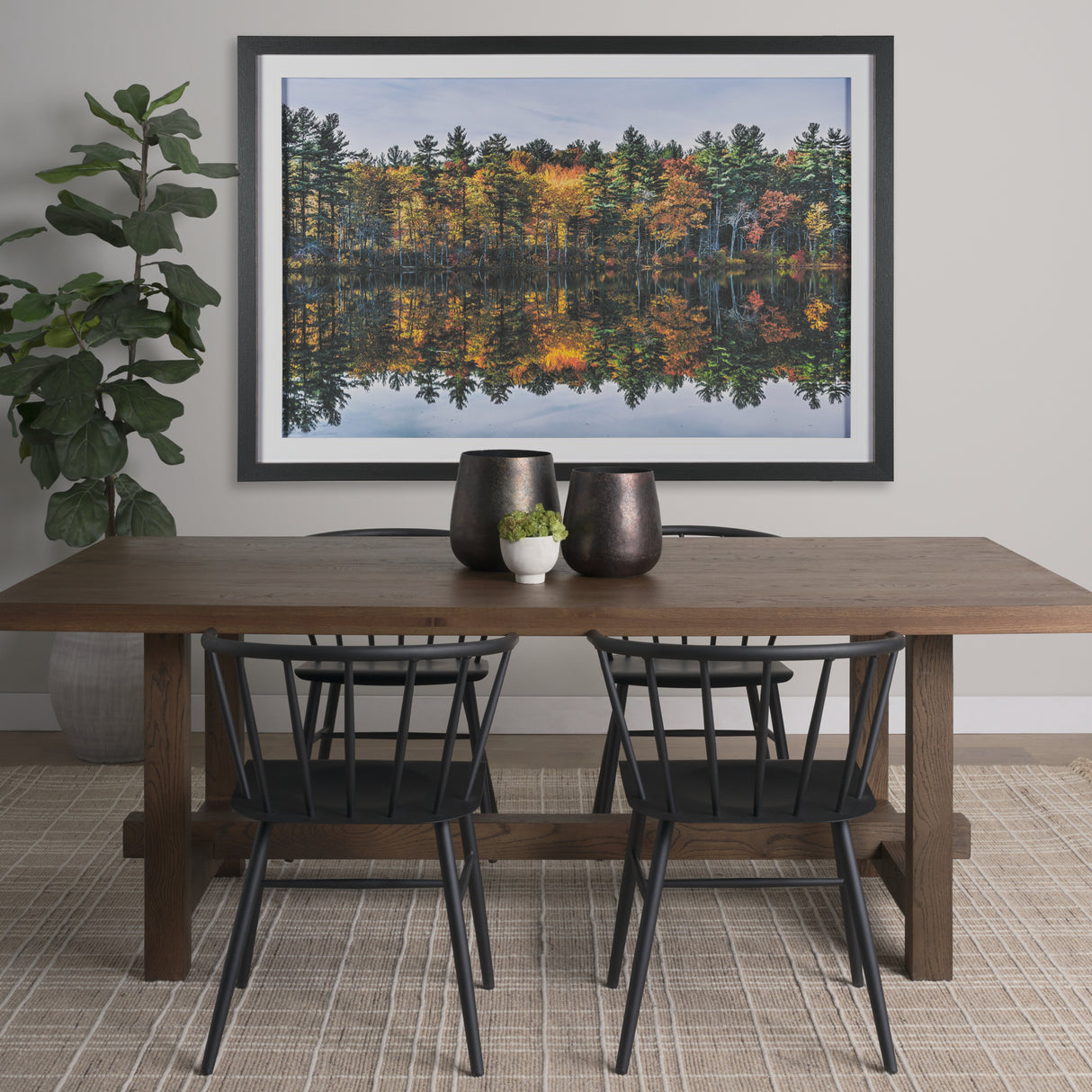 Fall Reflections by Dimitry Papkov Framed Art Print Matted under Glass from Mercana - Luna Furniture