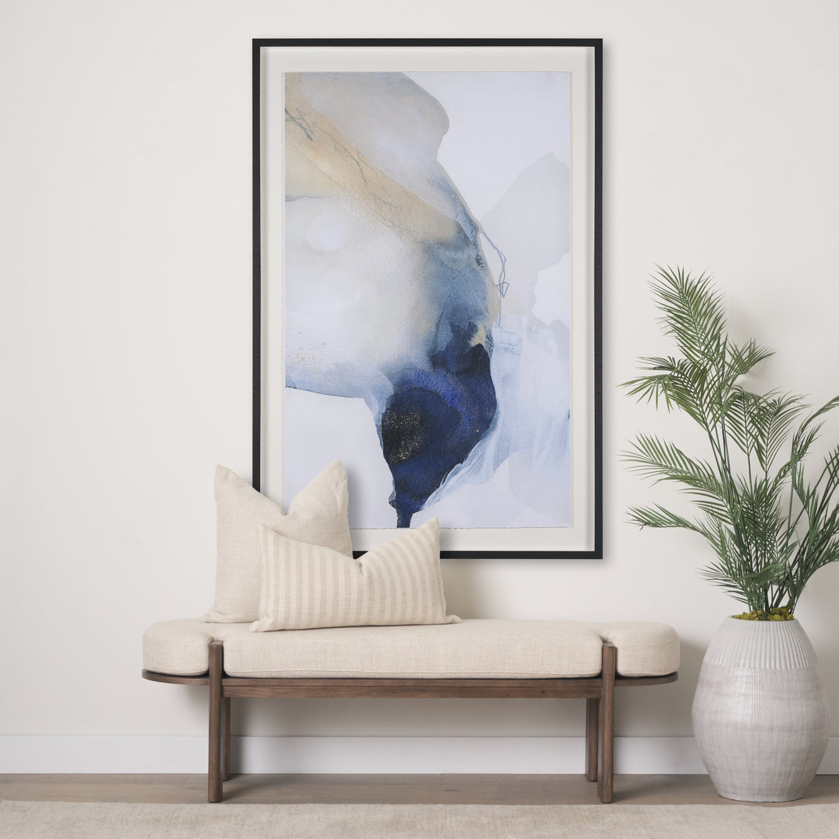 New Beginnings by Ira Havuka a Hand Embellished Framed Art Print Matted under Glass from Mercana - Luna Furniture