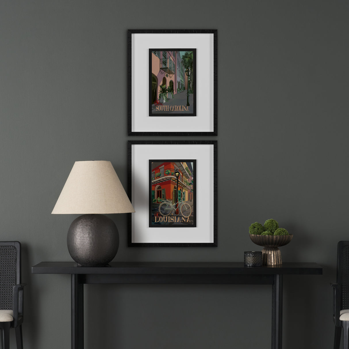 South Carolina Go USA (M) by Mercana Studio a Framed Art Print Matted under Glass from Mercana - Luna Furniture