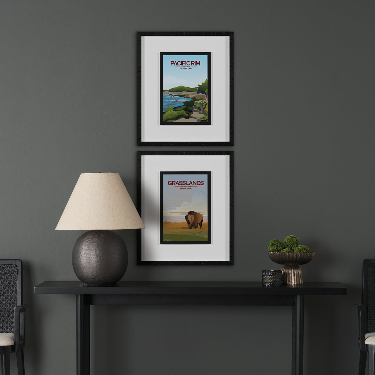 Pacific Rim GO (M) by Mercana Studio a Framed Art Print Matted under Glass from Mercana - Luna Furniture