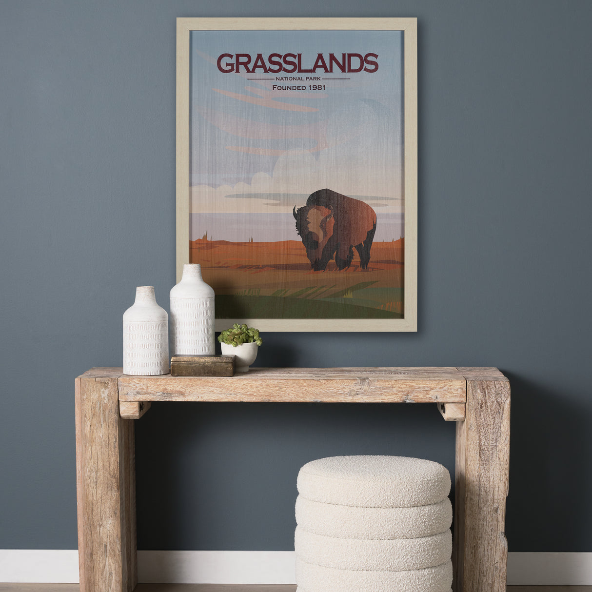 Grasslands GO (L) by Mercana Studio a Hand Embellished Decograph Framed Art Print from Mercana - Luna Furniture