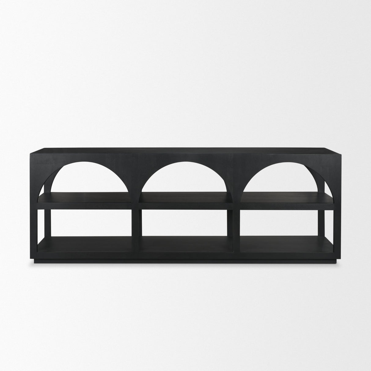 Bela Large Matte Black Arched Console Table from Mercana - Luna Furniture