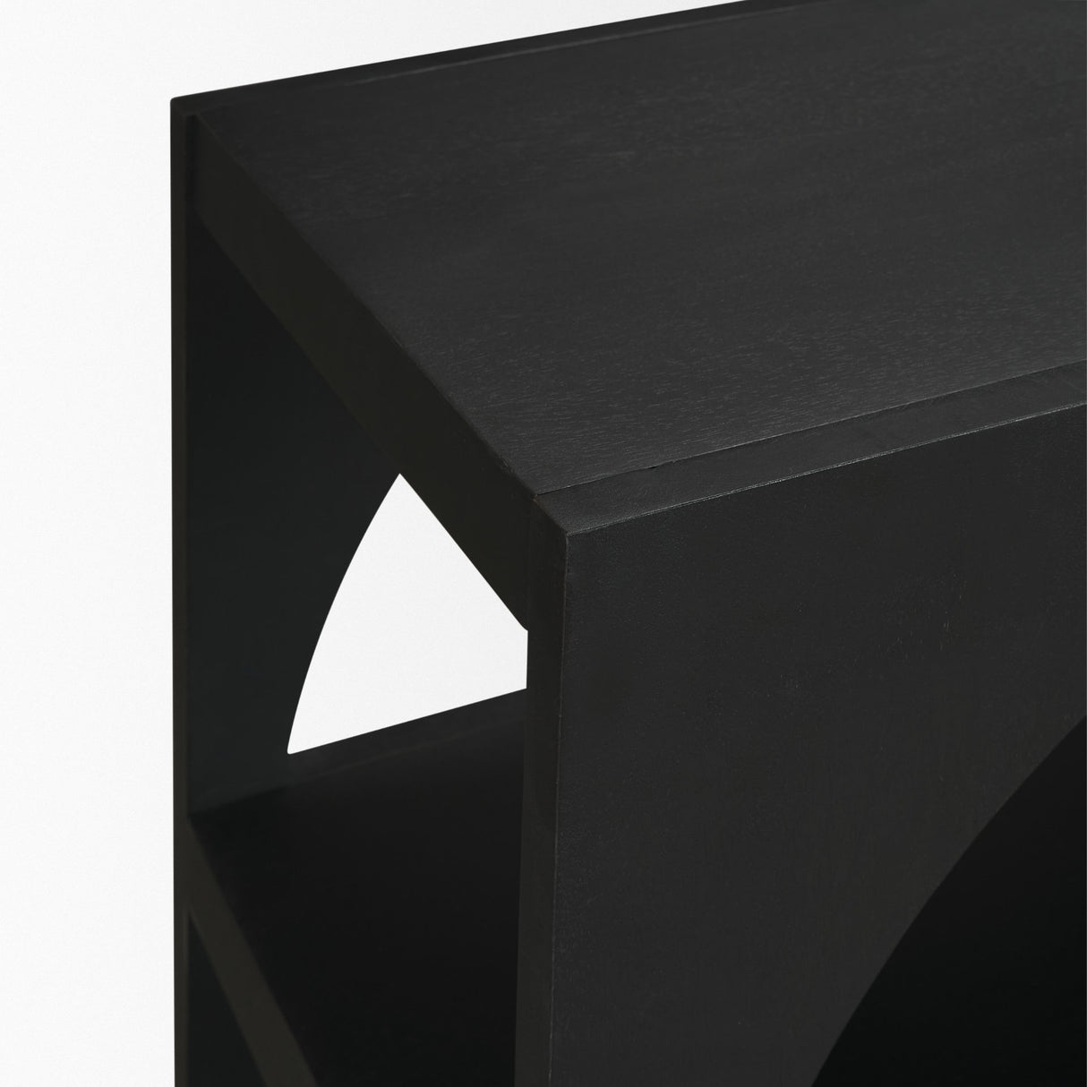 Bela Large Matte Black Arched Console Table from Mercana - Luna Furniture