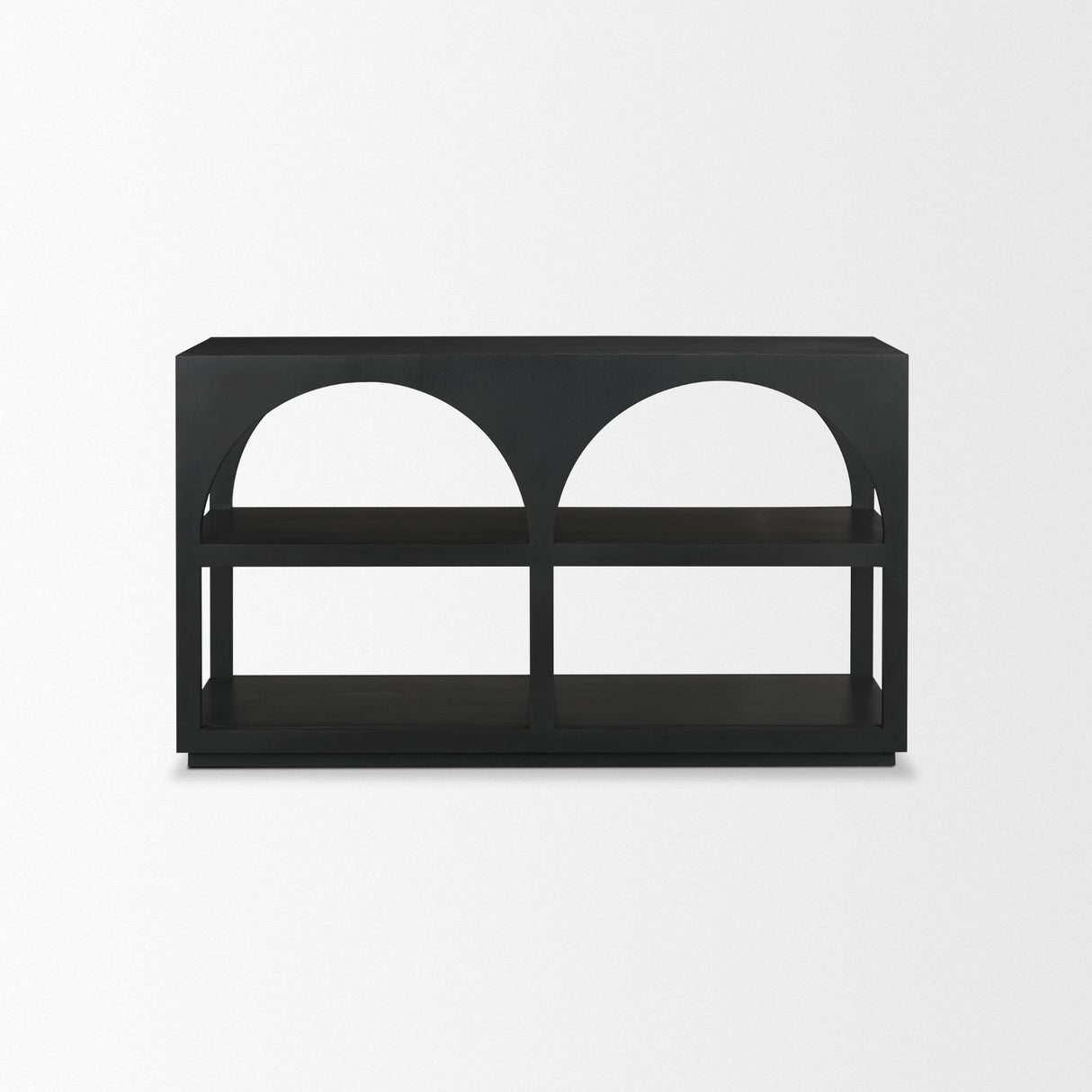 Bela Small Matte Black Arched Console Table from Mercana - Luna Furniture