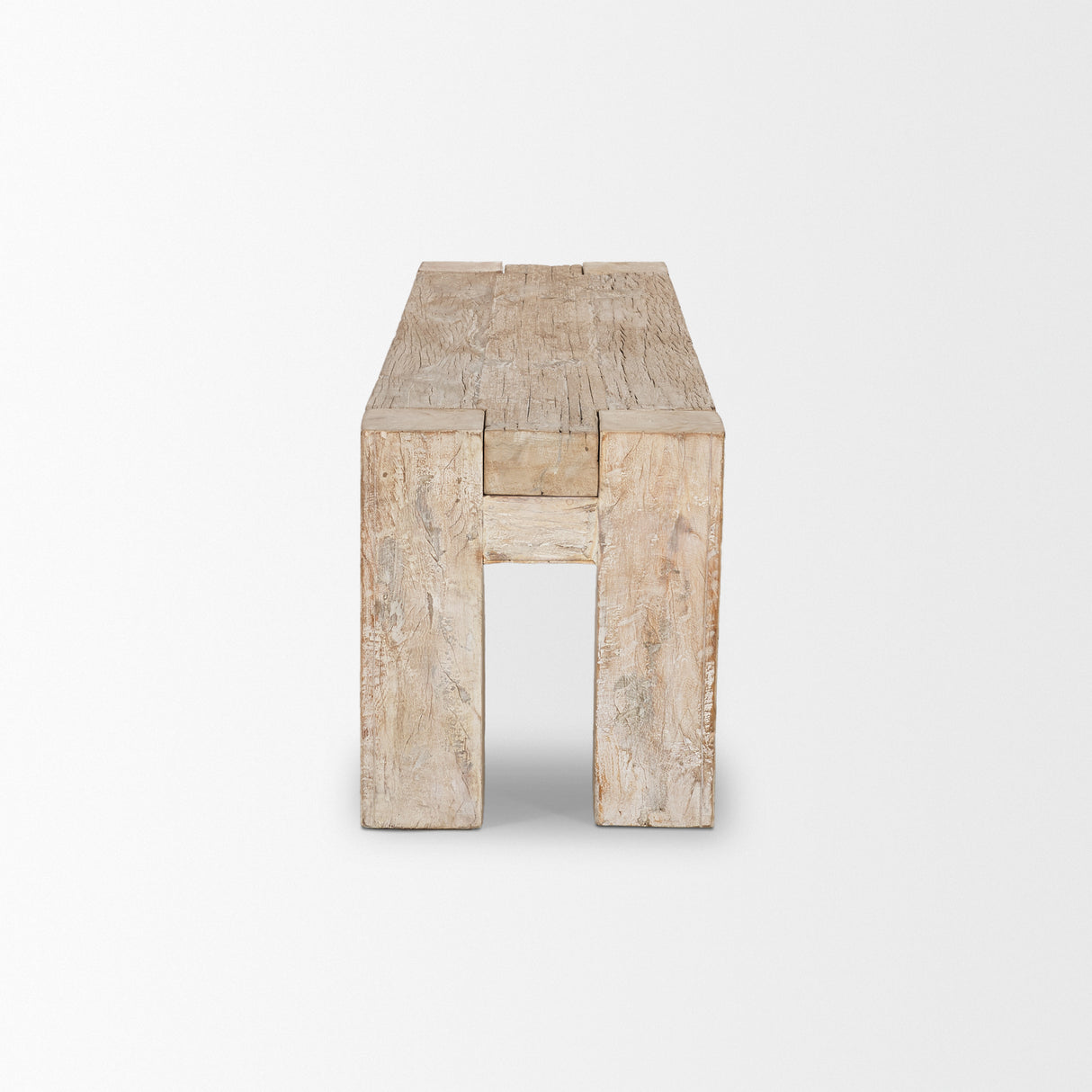 McArthur 64" Whitewash Reclaimed Wood Bench from Mercana - Luna Furniture