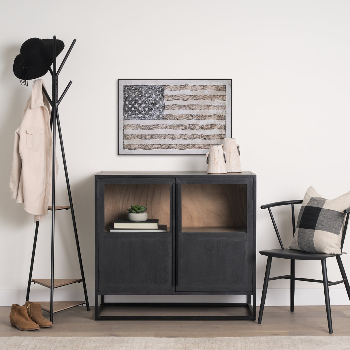 USA Flag by Mercana Studio a Hand Embellished Framed Art Print from Mercana - Luna Furniture