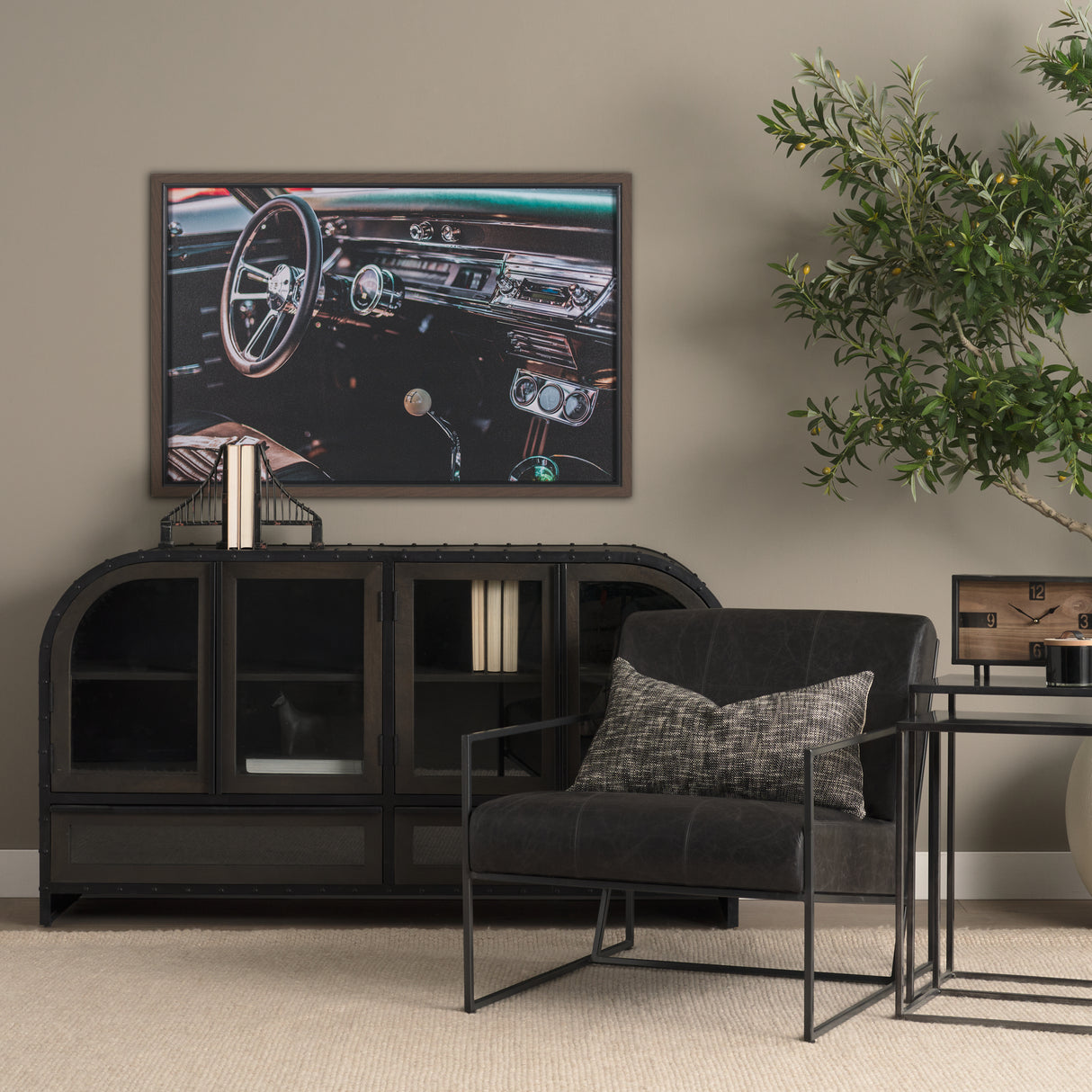 Car Interior by Tim Mossholder a Hand Embellished Framed Photo Art Print from Mercana - Luna Furniture