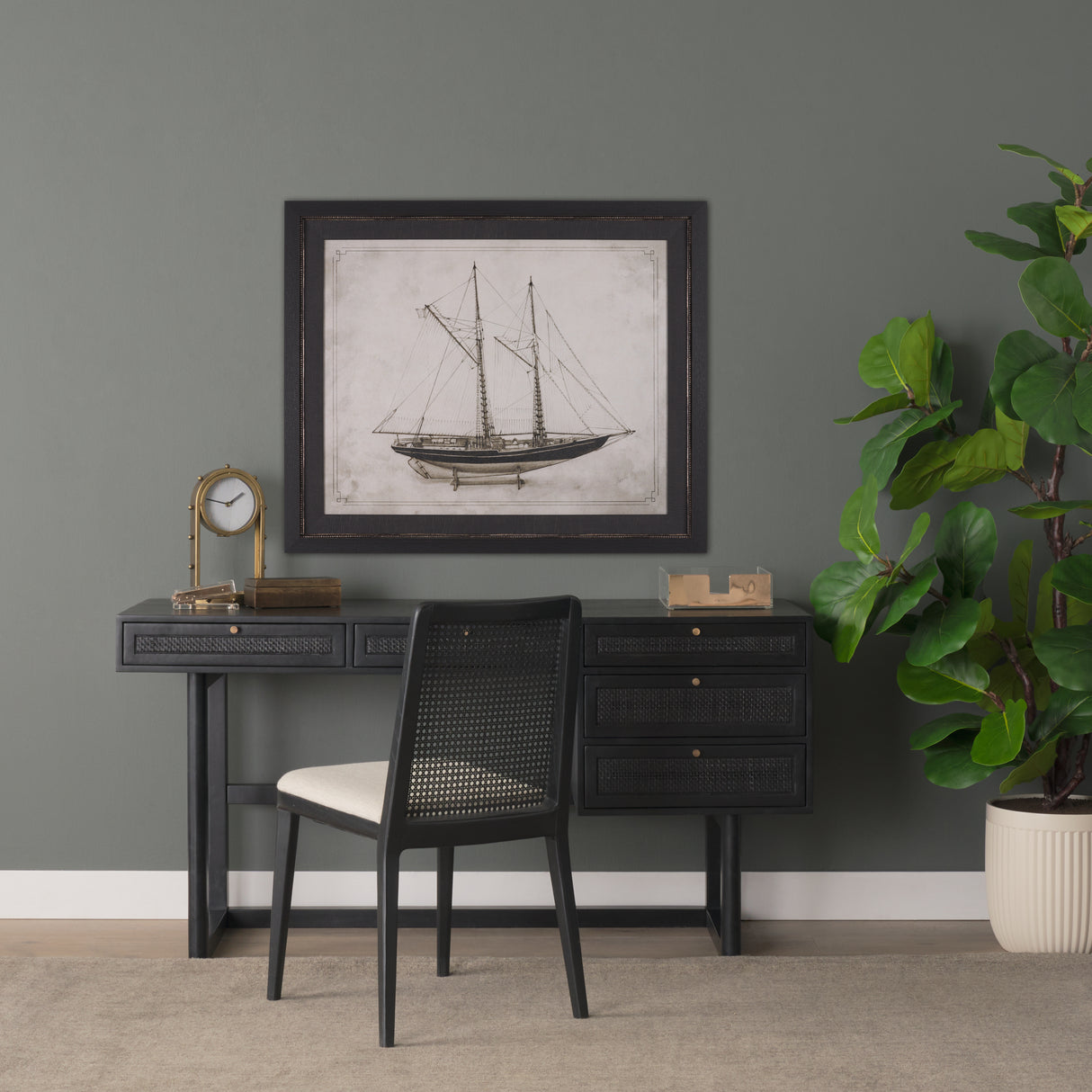 Bluenose II by Mercana Studio a Hand Embellished Framed Art Print from Mercana - Luna Furniture