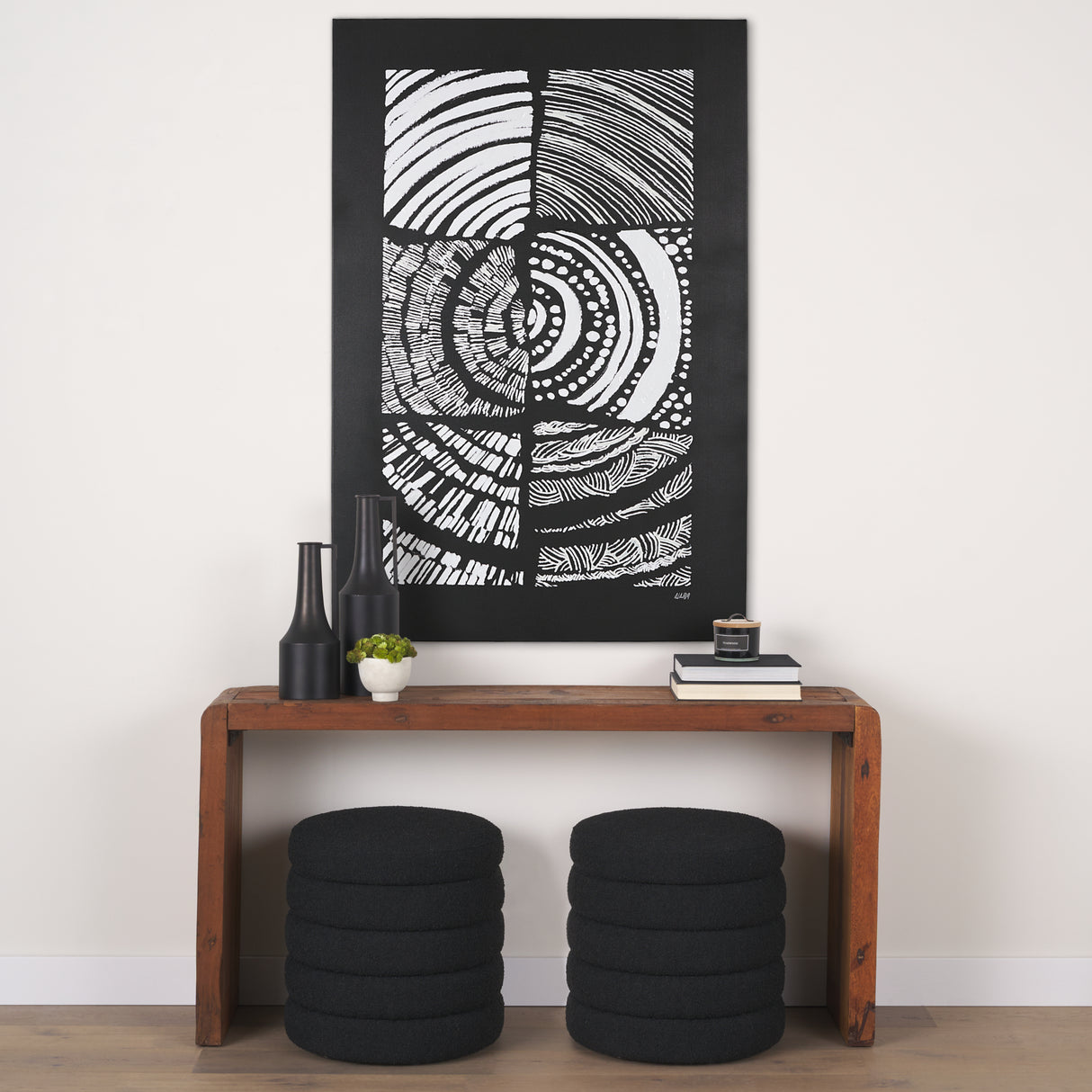 Maze II by Alarm a Hand Embellished Textured Canvas from Mercana - Luna Furniture